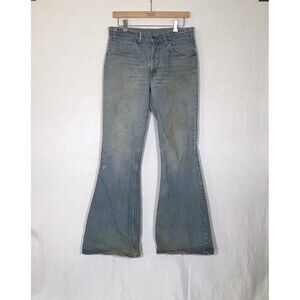 Vtg Levi's Big Bell Bottom Jeans 684-0217‎ Orange Tab 32x33" Distressed Thrashed
